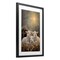 Stupell Industries Festive Lambs in Stable Framed Print Under Glass, design by Petal Prints Design